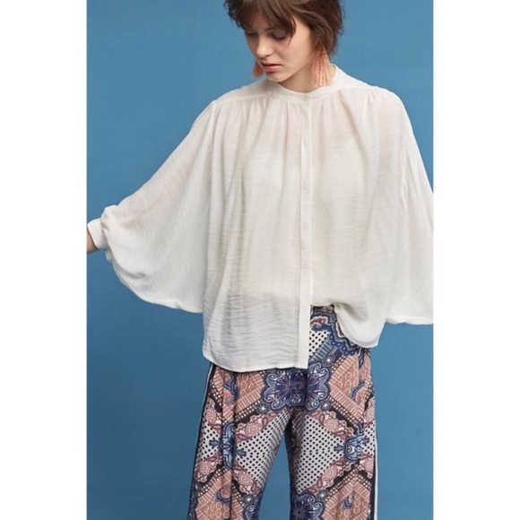 Maeve button down dolman sleeve top Anthropologie - Picture 4 of 7